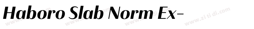 Haboro Slab Norm Ex字体转换